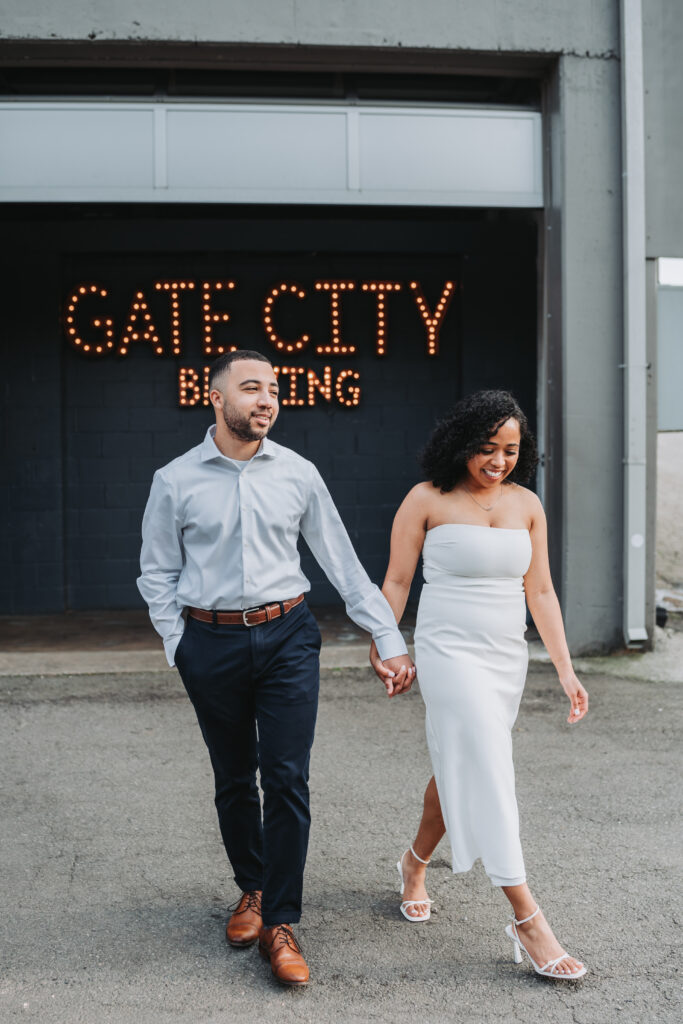 Atlanta Engagement Photographer. Engagement photos at Gate City Brewing Company.