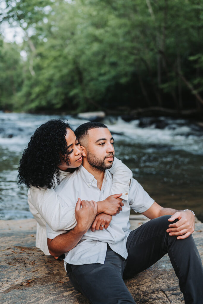 Atlanta Engagement Photographer. Engagement photos at Roswell Mill Ruins.