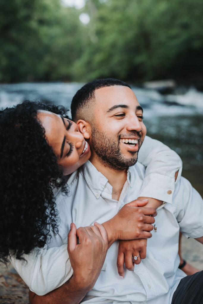 Atlanta Engagement Photographer. Engagement photos at Roswell Mill Ruins.