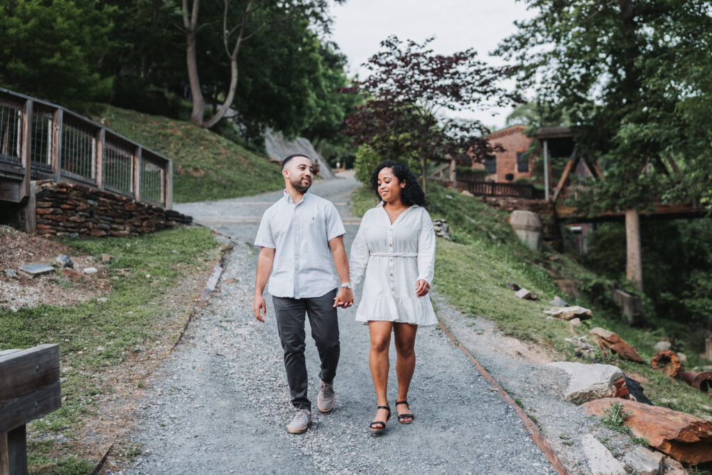 Atlanta Engagement Photographer. Engagement photos at Roswell Mill Ruins.