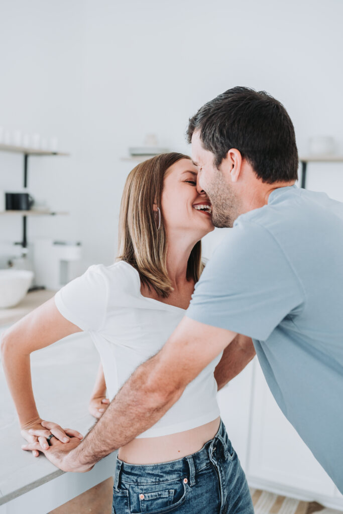 Couple session in the kitchen