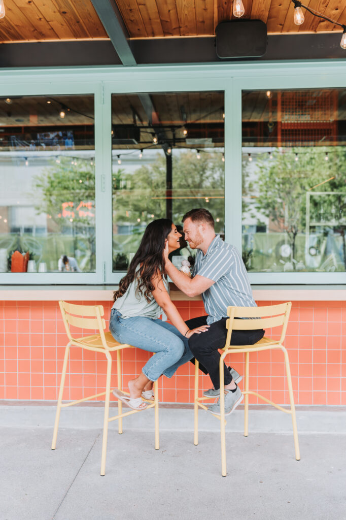 ice cream engagement photos