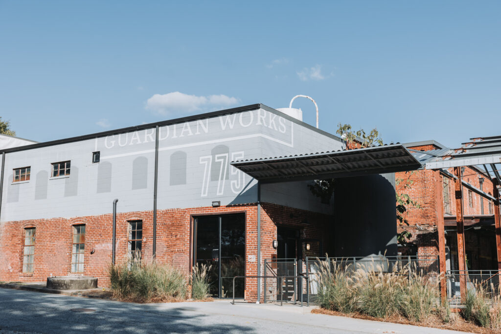 outside of Guardian Works wedding venue