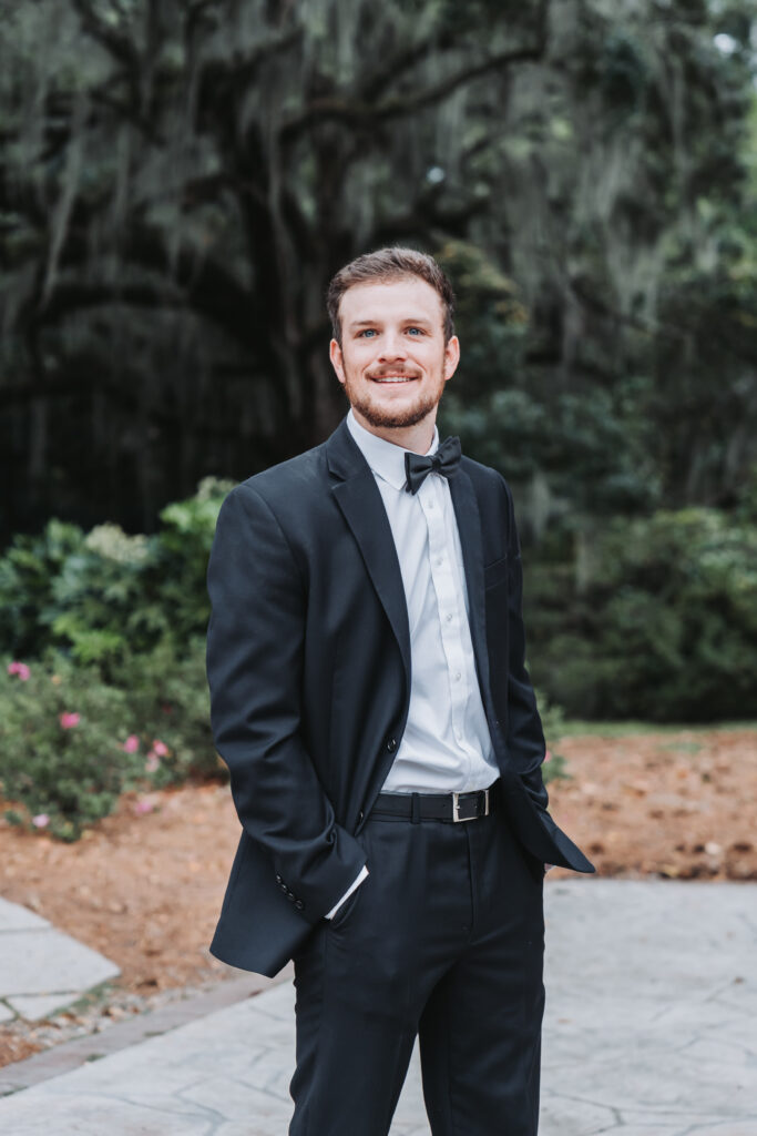 Groom portrait at legare waring house