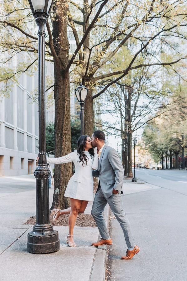 Atlanta city engagement photos