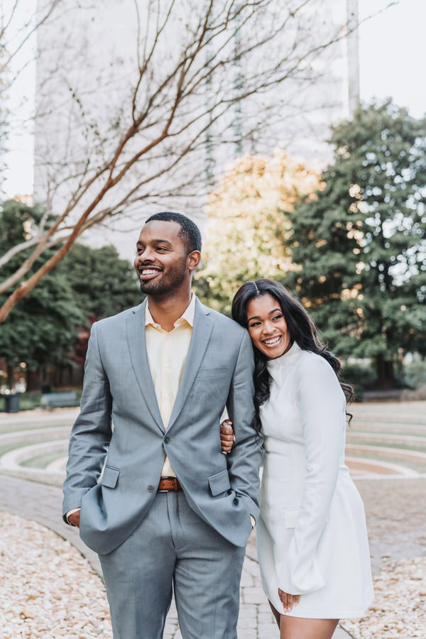 Atlanta city engagement photos