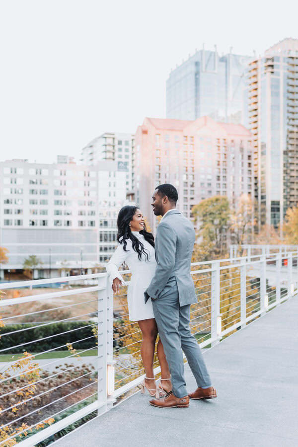 Atlanta midtown city engagement photos