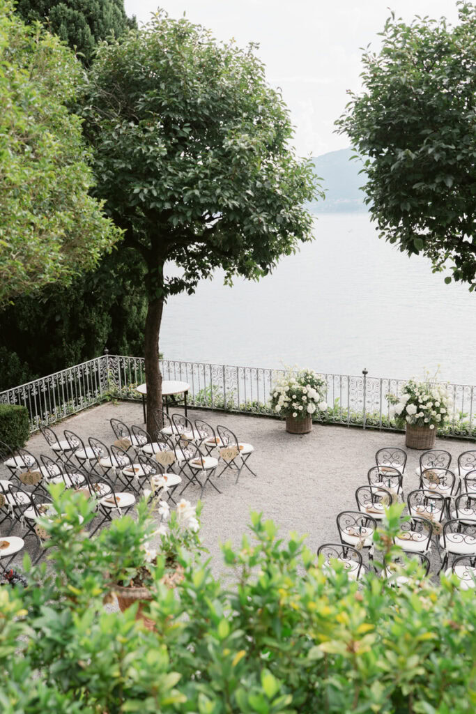 wedding ceremony overlooking lake como